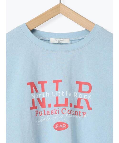 Samansa Mos2 blue(サマンサモスモスブルー)の「◎ロゴロンT(Tシャツ/カットソー・レディース・オフホワイト/チャコールグレー/サックスブルー・F)」の14枚目の写真