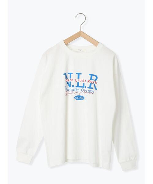 Samansa Mos2 blue(サマンサモスモスブルー)の「◎ロゴロンT(Tシャツ/カットソー・レディース・オフホワイト/チャコールグレー/サックスブルー・F)」の21枚目の写真