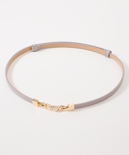 AIMER（エメ）の「パールバックルベルト（ベルト・レディース・ライトグレー/ベージュ/グレー・FREE）」の16枚目の写真