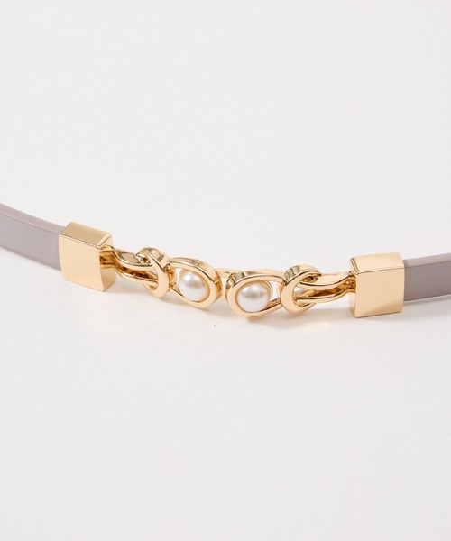 AIMER（エメ）の「パールバックルベルト（ベルト・レディース・ライトグレー/ベージュ/グレー・FREE）」の17枚目の写真