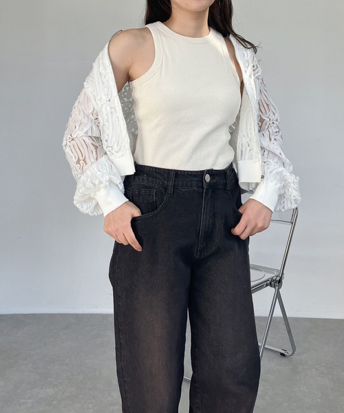 AS KNOW AS plus（アズノゥアズプラス）の「●カップ付きアメスリタンクトップ（タンクトップ・レディース・チャコールグレー/ブラック/オリーブ/キナリ・FREE）」の10枚目の写真