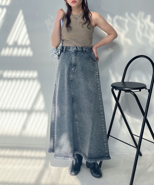 AS KNOW AS plus（アズノゥアズプラス）の「●カップ付きアメスリタンクトップ（タンクトップ・レディース・チャコールグレー/ブラック/オリーブ/キナリ・FREE）」の18枚目の写真