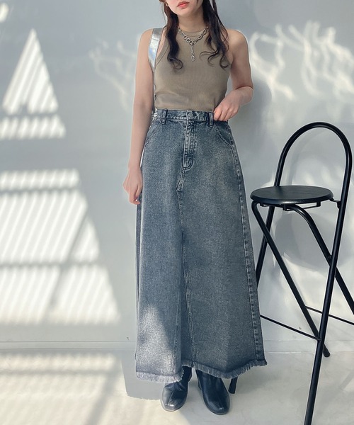 AS KNOW AS plus（アズノゥアズプラス）の「●カップ付きアメスリタンクトップ（タンクトップ・レディース・チャコールグレー/ブラック/オリーブ/キナリ・FREE）」の19枚目の写真