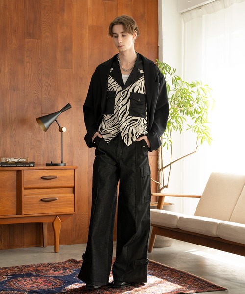 Forte（フォルテ）（フォルテ）の「【Wrangler×Forte】West Side Modern Cargo Denim Pants/ウエストサイドモダンカーゴデニムパンツ（デニムパンツ・メンズ・ブラック/ブラウン・MEDIUM/LARGE）」の6枚目の写真