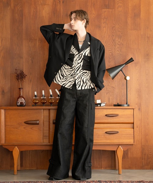 Forte（フォルテ）（フォルテ）の「【Wrangler×Forte】West Side Modern Cargo Denim Pants/ウエストサイドモダンカーゴデニムパンツ（デニムパンツ・メンズ・ブラック/ブラウン・MEDIUM/LARGE）」の8枚目の写真