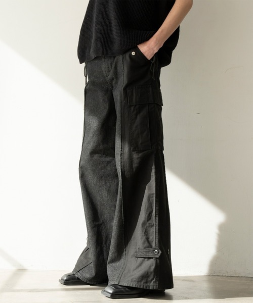 Forte（フォルテ）（フォルテ）の「【Wrangler×Forte】West Side Modern Cargo Denim Pants/ウエストサイドモダンカーゴデニムパンツ（デニムパンツ・メンズ・ブラック/ブラウン・MEDIUM/LARGE）」の3枚目の写真