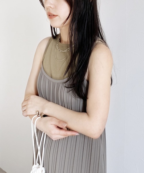 reca（レカ）の「カップ付きアメスリタンク（タンクトップ・レディース・キナリ/ブルー系その他/オリーブ/ライトピンク/ブラック/トップグレー/オフホワイト・FREE）」の14枚目の写真