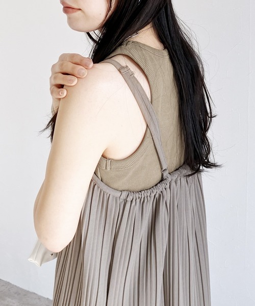 reca（レカ）の「カップ付きアメスリタンク（タンクトップ・レディース・キナリ/ブルー系その他/オリーブ/ライトピンク/ブラック/トップグレー/オフホワイト・FREE）」の15枚目の写真