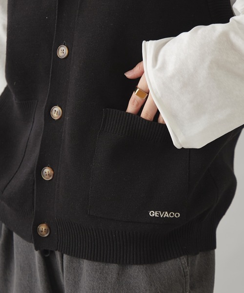 GEVACO(ゲバコ)の「【GEVACO】前開きベスト(ニット/セーター・レディース・ブラック/アイボリー/グレー・SMALL/LARGE/MEDIUM)」の22枚目の写真