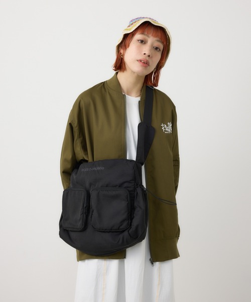 RODEO CROWNS WIDE BOWL（ロデオクラウンズワイドボウル）の「POCKETショルダーバッグ（ショルダーバッグ・レディース・ブラック/カーキ/レッド・FREE）」の8枚目の写真