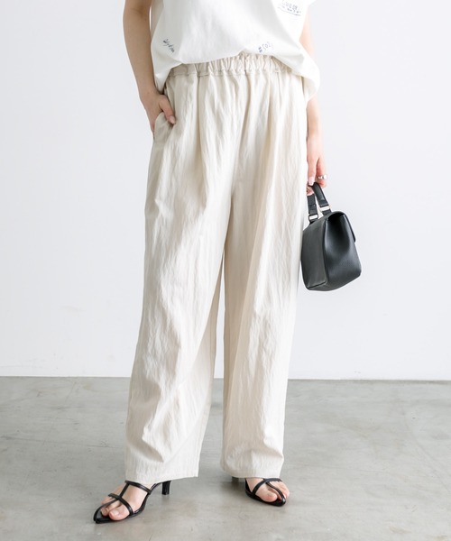 今期新品⭐︎ピュアルセシン⭐︎ レーヨンナイロンウエストゴムイージーパンツ セットアップ対応】レーヨンナイロンウエストゴムイージーパンツ