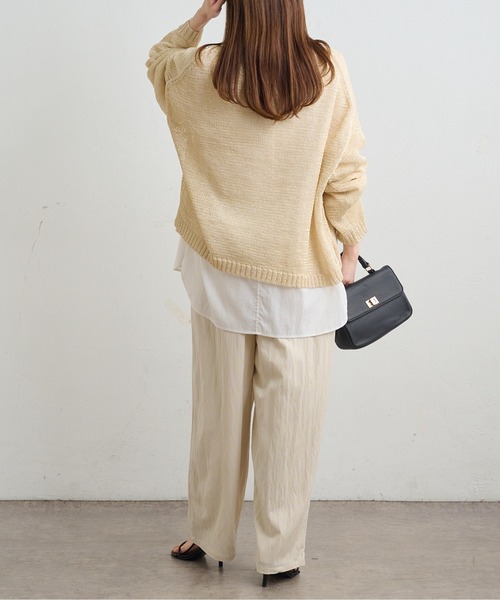 ◾️タグ付新品◾️PUAL CE CINレーヨンナイロンウエストゴムイージーパンツ PUAL CE CIN（ピュアルセシン）の「レーヨンナイロンウエスト