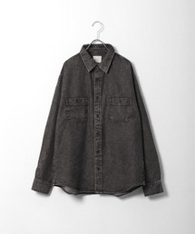 ブラウス シャツ ケミカルデニムLOOSEシャツ レディース ケミカルデニム」に該当するシャツ/ブラウスファッション通販