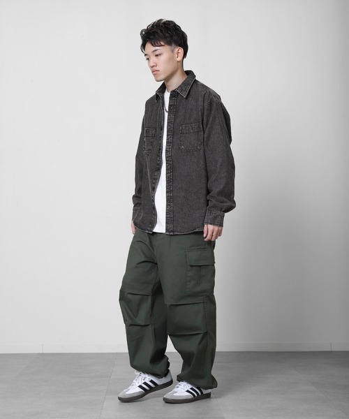 ZIP FIVE(ジップファイブ)の「【CORISCO】 デニム ケミカル ワーク ロングスリーブ シャツ / 長袖(シャツ/ブラウス・メンズ・インディゴブルー/ブラック・MEDIUM/LARGE/X-LARGE)」の7枚目の写真