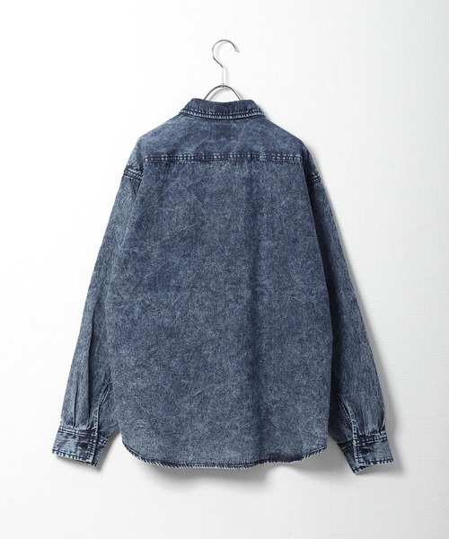 ZIP FIVE(ジップファイブ)の「【CORISCO】 デニム ケミカル ワーク ロングスリーブ シャツ / 長袖(シャツ/ブラウス・メンズ・インディゴブルー/ブラック・MEDIUM/LARGE/X-LARGE)」の20枚目の写真