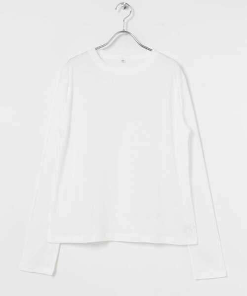 HAKUJI（ハクジ）の「HAKUJI　Cellulose cotton Long-Sleeve Pullover（Tシャツ/カットソー・レディース・オレンジ/ブラック/ホワイト/グリーン系その他・ONE）」の2枚目の写真