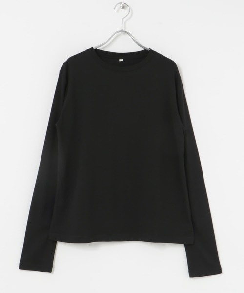 HAKUJI（ハクジ）の「HAKUJI　Cellulose cotton Long-Sleeve Pullover（Tシャツ/カットソー・レディース・オレンジ/ブラック/ホワイト/グリーン系その他・ONE）」の3枚目の写真