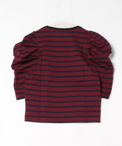 ケイタマルヤマ KEITA MARUYAMA 24SS Parisienne border Tシャツ カットソー パフスリーブ 1 ボルドー ネイビー  ブラック レディース Parisienne border Tシャツ｜KEITAMARUYAMA OFFICIAL ONLINE STORE