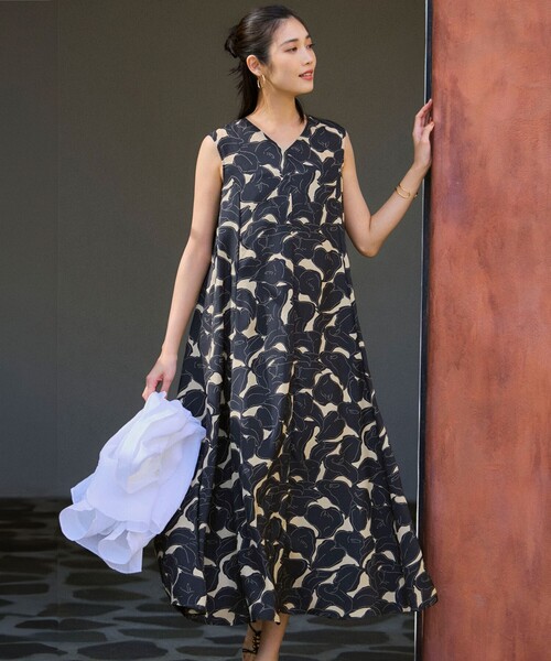 united tokyo バイカラーワンピース