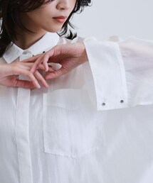 GALLEST | シアーローンステンカラーシャツ(シャツ/ブラウス)