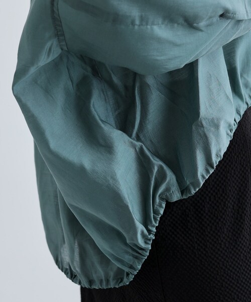 GALLEST（ギャレスト）の「【再入荷】シアーローンステンカラーシャツ/シアーシャツ/シアートップス（シャツ/ブラウス・レディース・オレンジ系/サンドベージュ/ブラック/ホワイト/ダークグリーン・38）」の18枚目の写真