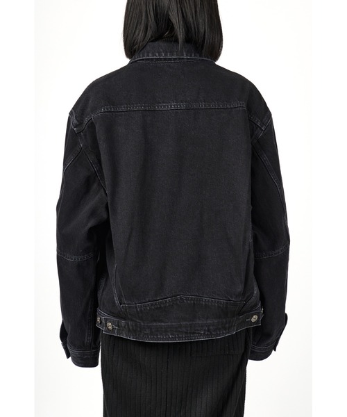 fireservice(ファイヤーサービス)の「Fire Service タックデザインジャケット(デニムジャケット・レディース・ブラック・0/1/2)」の5枚目の写真