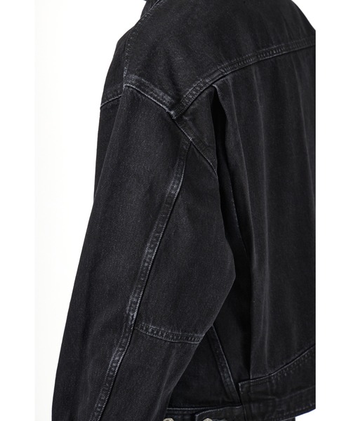 fireservice(ファイヤーサービス)の「Fire Service タックデザインジャケット(デニムジャケット・レディース・ブラック・0/1/2)」の6枚目の写真