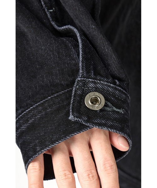 fireservice(ファイヤーサービス)の「Fire Service タックデザインジャケット(デニムジャケット・レディース・ブラック・0/1/2)」の9枚目の写真