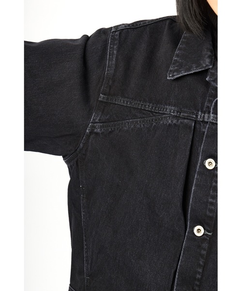 fireservice(ファイヤーサービス)の「Fire Service タックデザインジャケット(デニムジャケット・レディース・ブラック・0/1/2)」の10枚目の写真