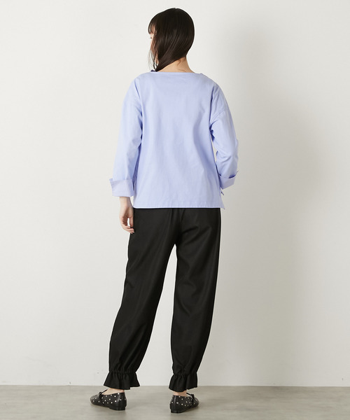 LOGEMENT DE CLAIRE(ロジュモンドクレール)の「【LOURMARIN】布帛コンビキーネックプルオーバー(Tシャツ/カットソー・レディース・ブルー/チャコールグレー/ホワイト/イエロー・FREE)」の20枚目の写真