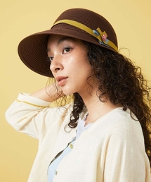 Jocomomola（ホコモモラ）の「配色リボンアクセントストローキャップ（キャップ）」