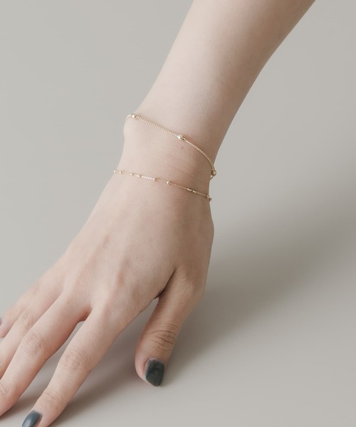 SMELLY（スメリー）の「ボールチェーン2セットブレスレット（ブレスレット・レディース・ゴールド・-）」の2枚目の写真