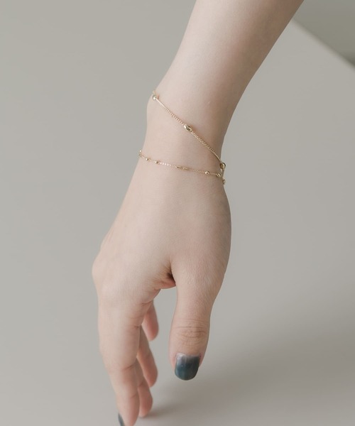 SMELLY（スメリー）の「ボールチェーン2セットブレスレット（ブレスレット・レディース・ゴールド・-）」の3枚目の写真