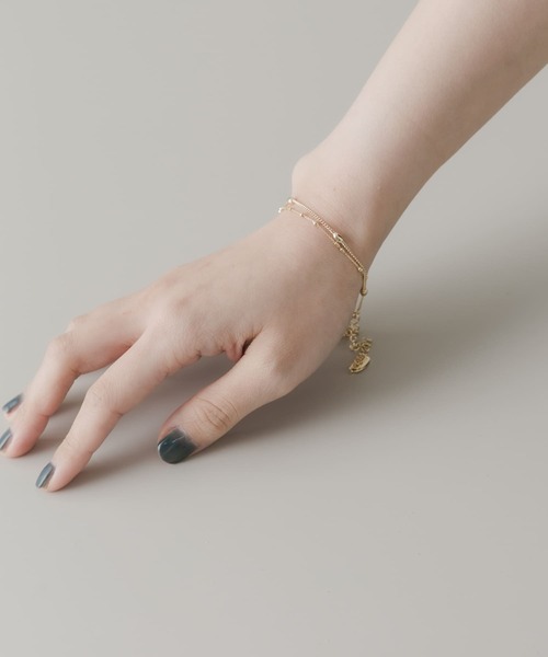 SMELLY（スメリー）の「ボールチェーン2セットブレスレット（ブレスレット・レディース・ゴールド・-）」の4枚目の写真