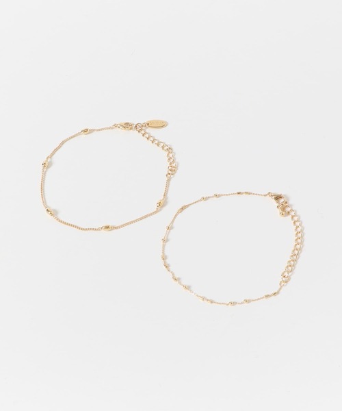 SMELLY（スメリー）の「ボールチェーン2セットブレスレット（ブレスレット・レディース・ゴールド・-）」の5枚目の写真