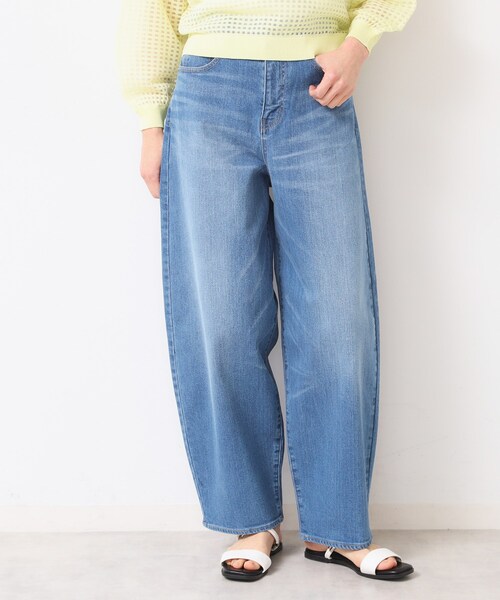 Dessin（デッサン）の「【洗える】デニムカーブパンツ（デニムパンツ・レディース・ネイビー/ライトブルー/ブルー・01/02/03）」の2枚目の写真