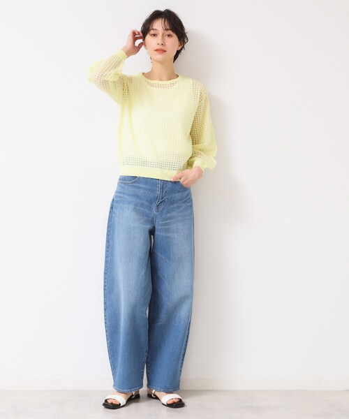 Dessin（デッサン）の「【洗える】デニムカーブパンツ（デニムパンツ・レディース・ネイビー/ライトブルー/ブルー・01/02/03）」の6枚目の写真