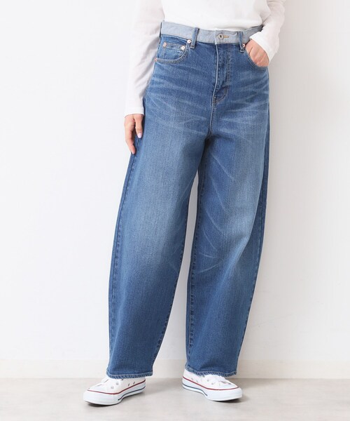Dessin（デッサン）の「【洗える】デニムカーブパンツ（デニムパンツ・レディース・ネイビー/ライトブルー/ブルー・01/02/03）」の8枚目の写真
