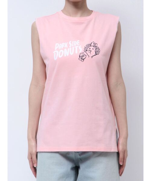 Ungrid（アングリッド）の「PARK SIDE DONUTS別注ロゴタンクトップ（タンクトップ・レディース・ピンク/オフホワイト/チャコールグレー・FREE）」の5枚目の写真