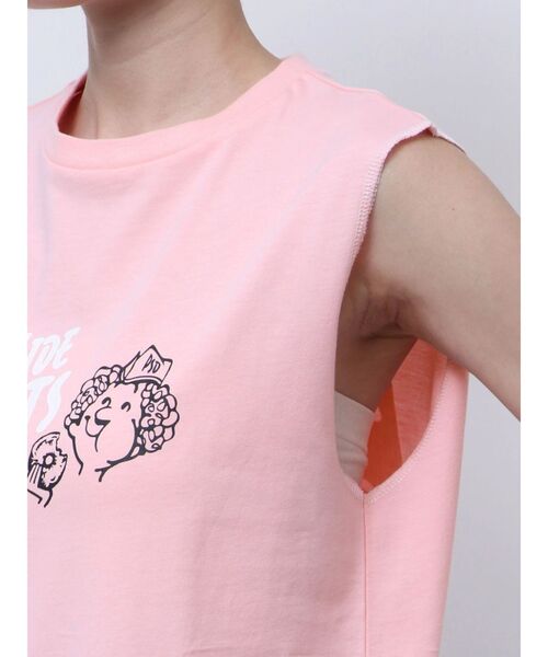 Ungrid（アングリッド）の「PARK SIDE DONUTS別注ロゴタンクトップ（タンクトップ・レディース・ピンク/オフホワイト/チャコールグレー・FREE）」の9枚目の写真