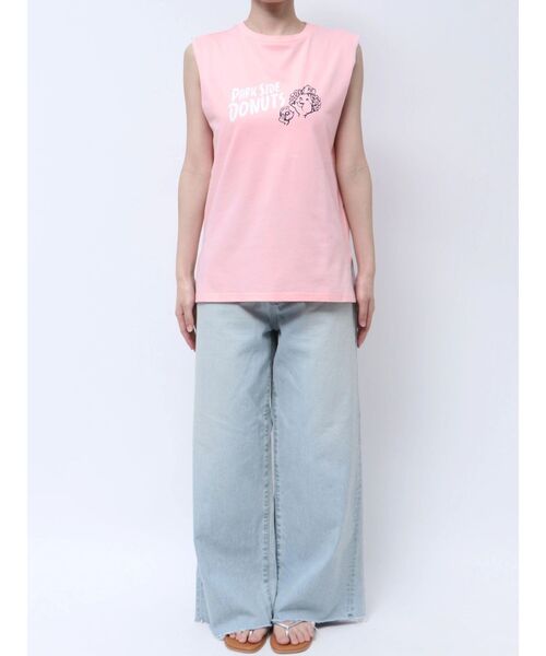 Ungrid（アングリッド）の「PARK SIDE DONUTS別注ロゴタンクトップ（タンクトップ・レディース・ピンク/オフホワイト/チャコールグレー・FREE）」の14枚目の写真