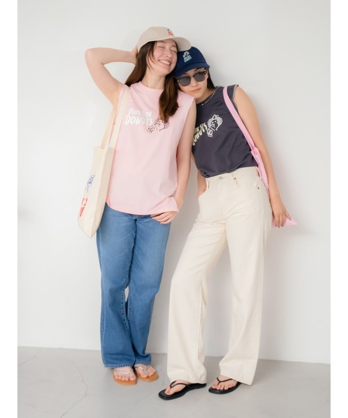 Ungrid（アングリッド）の「PARK SIDE DONUTS別注ロゴタンクトップ（タンクトップ・レディース・ピンク/オフホワイト/チャコールグレー・FREE）」の20枚目の写真