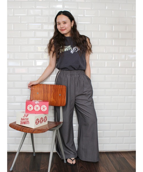 Ungrid（アングリッド）の「PARK SIDE DONUTS別注ロゴタンクトップ（タンクトップ・レディース・ピンク/オフホワイト/チャコールグレー・FREE）」の19枚目の写真