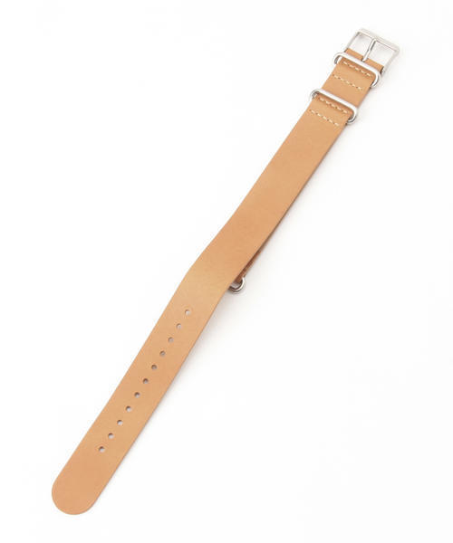 TIMEX（タイメックス）の「TIMEX / 20㎜ レザーウォッチストラップ（アナログ腕時計・レディース・ベージュ/ライトブラウン・ONE SIZE）」の3枚目の写真