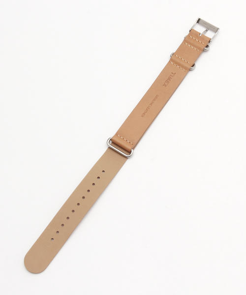 TIMEX（タイメックス）の「TIMEX / 20㎜ レザーウォッチストラップ（アナログ腕時計・レディース・ベージュ/ライトブラウン・ONE SIZE）」の4枚目の写真
