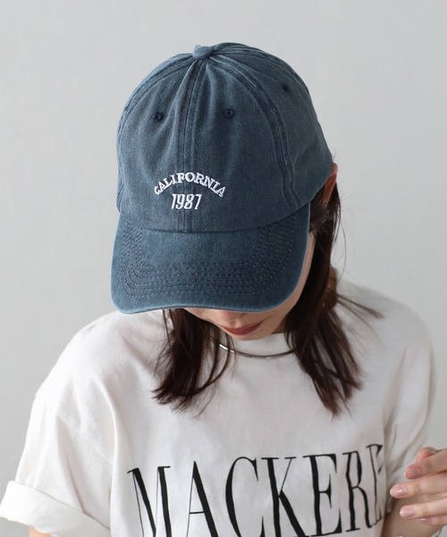 Bonjour Sagan（ボンジュールサガン）の「CALIFORNIA1987ロゴピグメントキャップ（キャップ・レディース・ネイビー/ライトブラック・FREE）」の2枚目の写真