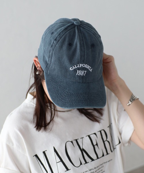 Bonjour Sagan（ボンジュールサガン）の「CALIFORNIA1987ロゴピグメントキャップ（キャップ・レディース・ネイビー/ライトブラック・FREE）」の15枚目の写真