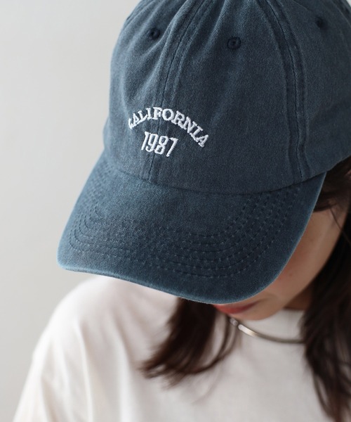 Bonjour Sagan（ボンジュールサガン）の「CALIFORNIA1987ロゴピグメントキャップ（キャップ・レディース・ネイビー/ライトブラック・FREE）」の8枚目の写真