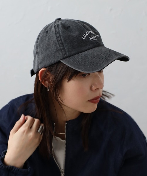 Bonjour Sagan（ボンジュールサガン）の「CALIFORNIA1987ロゴピグメントキャップ（キャップ・レディース・ネイビー/ライトブラック・FREE）」の18枚目の写真
