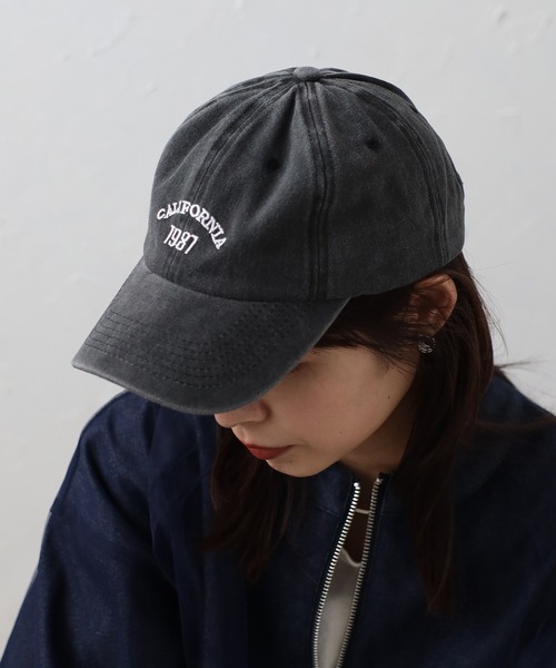 Bonjour Sagan（ボンジュールサガン）の「CALIFORNIA1987ロゴピグメントキャップ（キャップ・レディース・ネイビー/ライトブラック・FREE）」の19枚目の写真